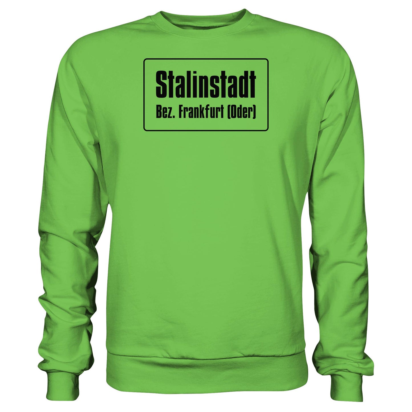 DDR Ostalgie Pullover Unisex • STALINSTADT - EISENHÜTTENKOMBINAT OST EKO (ORIGINAL-SCHILD)