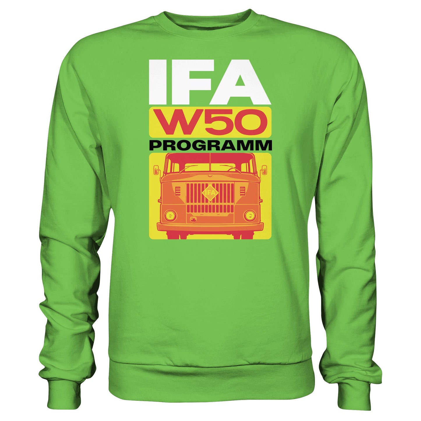DDR Ostalgie Pullover Unisex • IFA W50 PROGRAMM (ORIGINAL COVER BROSCHÜRE)