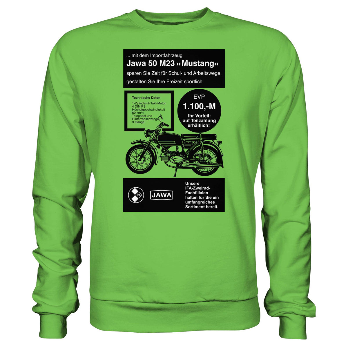 DDR Ostalgie Pullover Unisex • JAWA 50 M23 (ORIGINAL-PLAKAT)