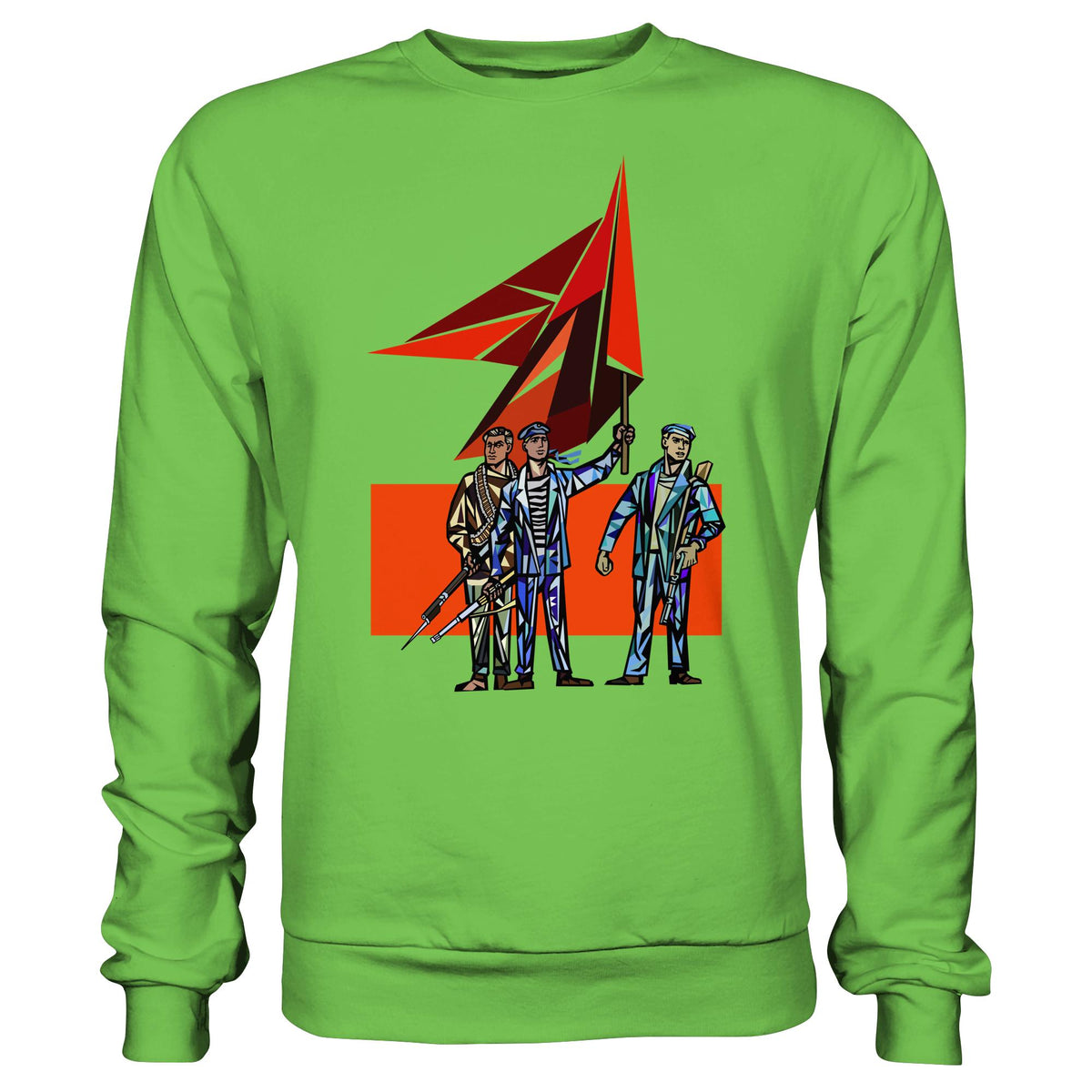 DDR Ostalgie Kapuze / Hoodie Unisex • WALTER WOMACKA - BEWAFFNETE ARBEITER (STAATSRATSGEBÄUDE, Aus der Geschichte der Deutschen Arbeiterbewegung, 1964)