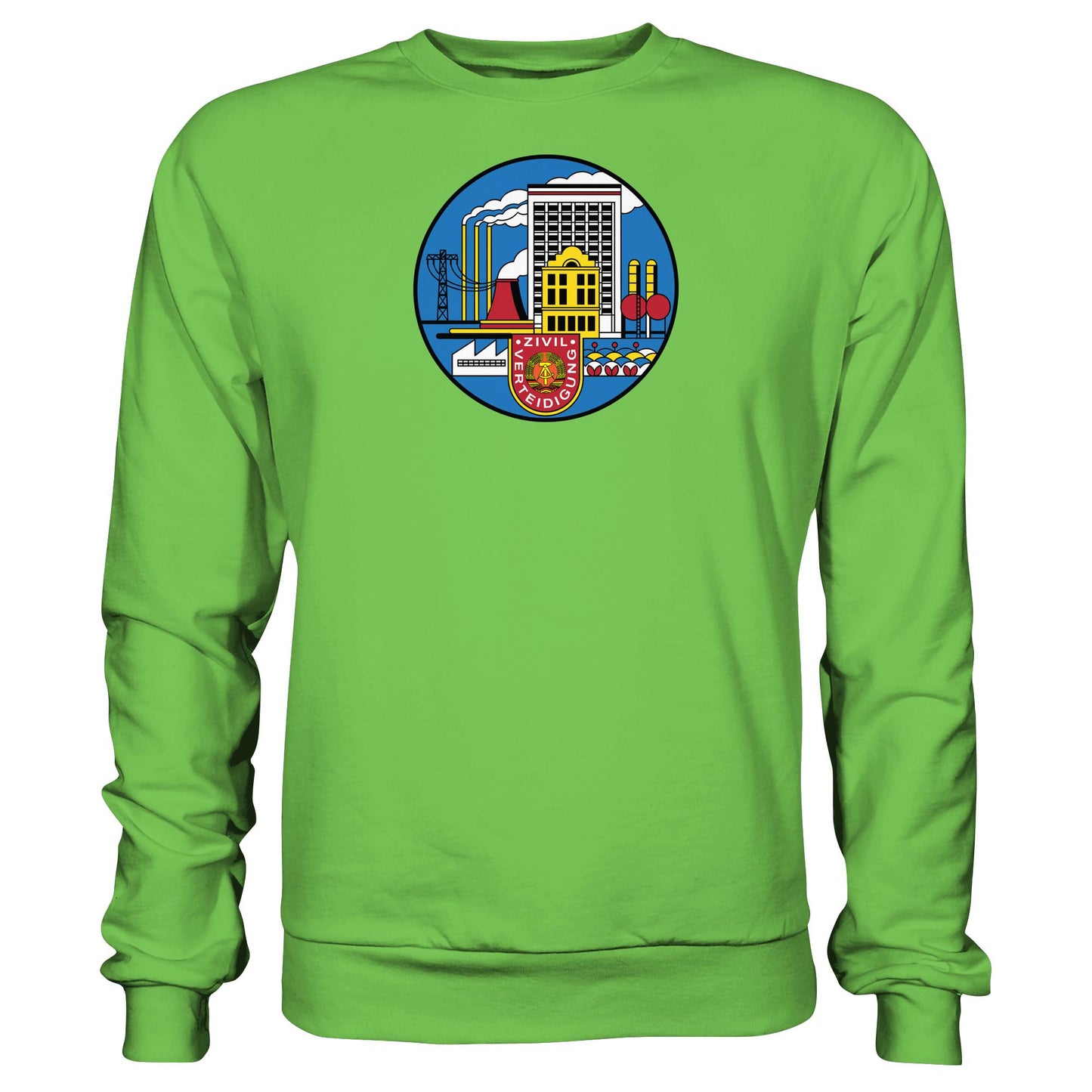 DDR Ostalgie Pullover Unisex • DDR ZIVILVERTEIDIGUNG (ORIGINAL GLAS-DESIGN)