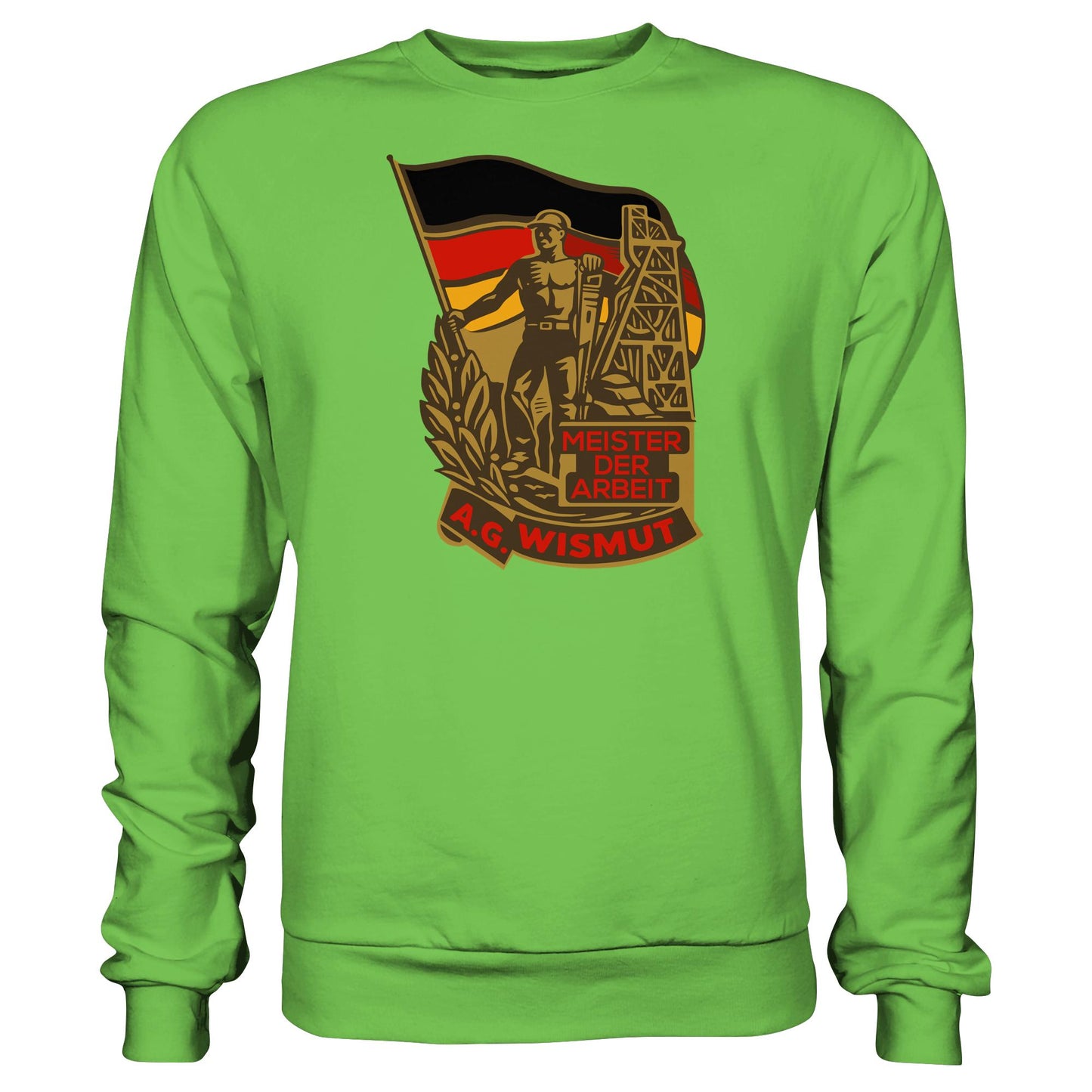DDR Ostalgie Pullover Unisex • WISMUT - MEISTER DER ARBEIT