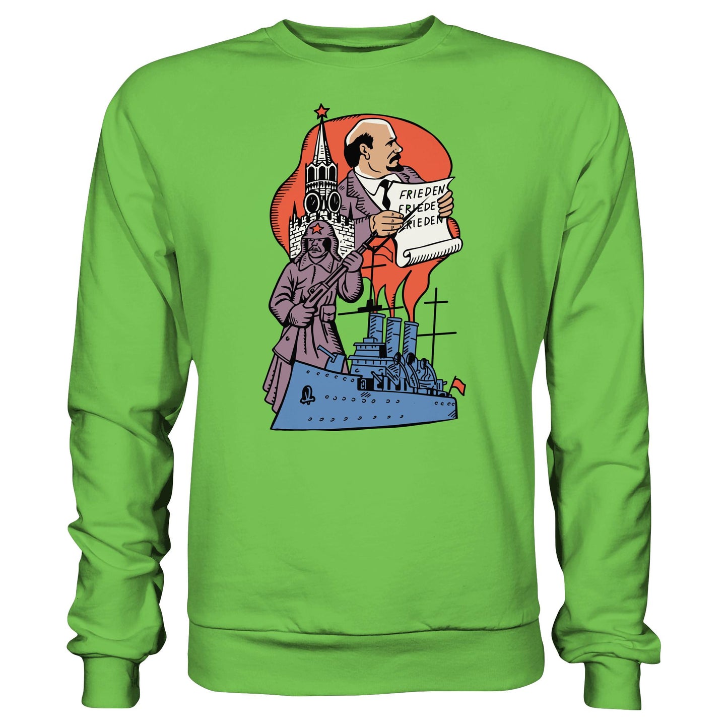 DDR Ostalgie Pullover Unisex • JAHRESTAG OKTOBERREVOLUTION 1917 (ORIGINAL POSTSTEMPEL)