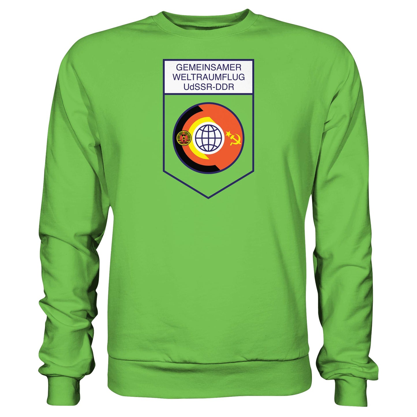 DDR Ostalgie Pullover Unisex • GEMEINSAMER WELTRAUMFLUG UDSSR-DDR (ORIGINAL WIMPEL)