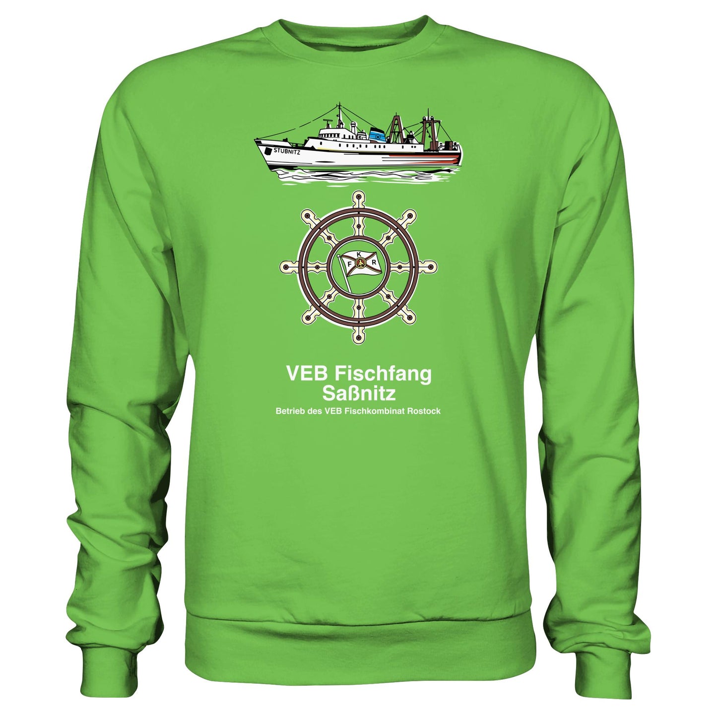 DDR Ostalgie Pullover Unisex • VEB FISCHFANG SASSNITZ