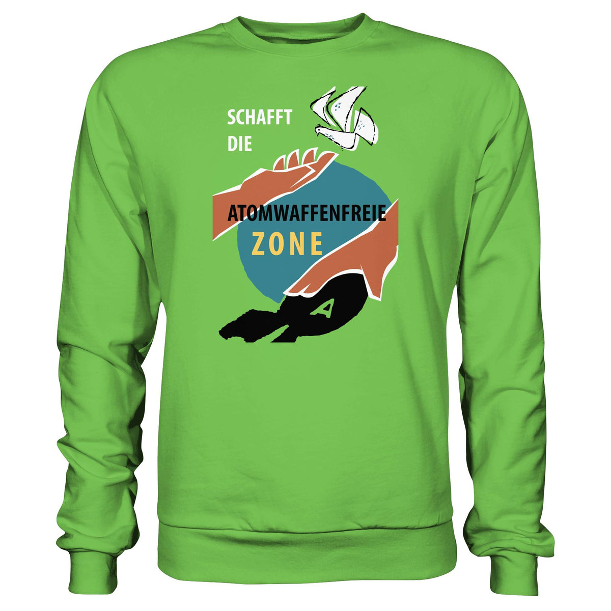 DDR Ostalgie Pullover Unisex • SCHAFFT DIE ATOMWAFFENFREIE ZONE (ORIGINAL-PLAKAT)