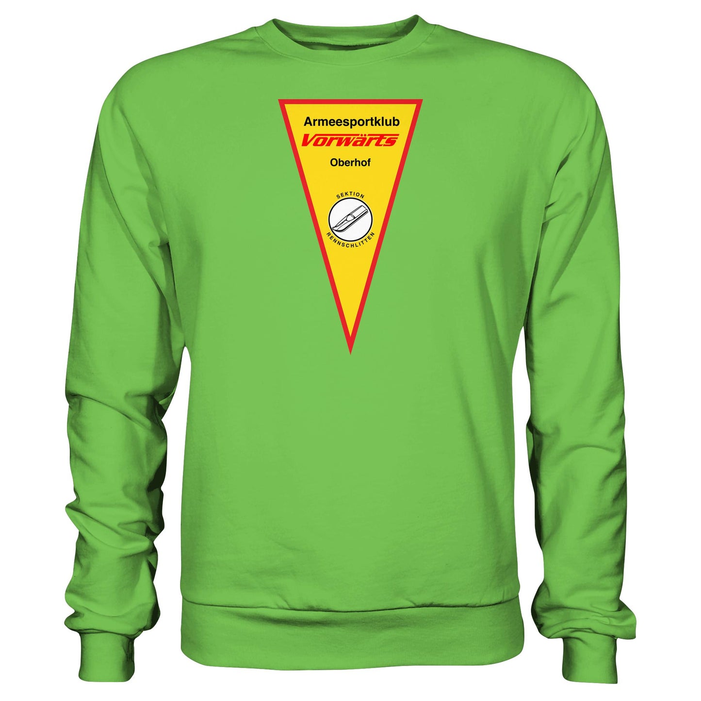 DDR Ostalgie Pullover Unisex • ARMEESPORTKLUB VORWÄRTS OBERHOF - RENNSCHLITTEN
