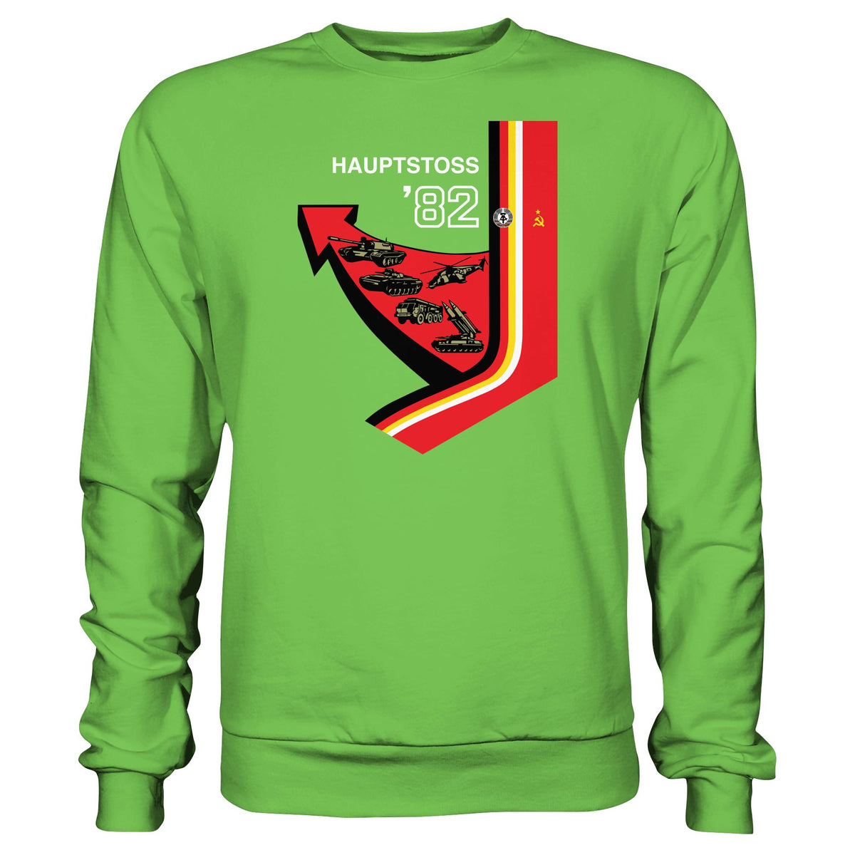 DDR Ostalgie Pullover Unisex • MANÖVER HAUPTSTOSS 1982 (ORIGINAL-PLAKAT)