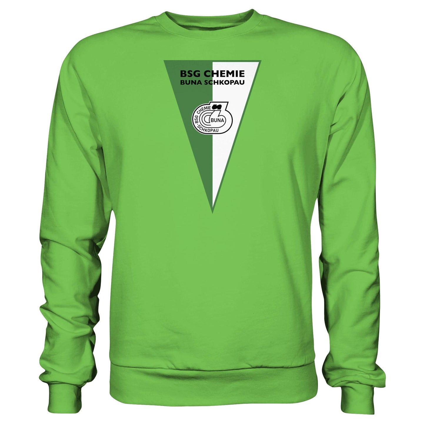 DDR Ostalgie Pullover Unisex • BSG CHEMIE BUNA SCHKOPAU (ORIGINALWIMPEL)