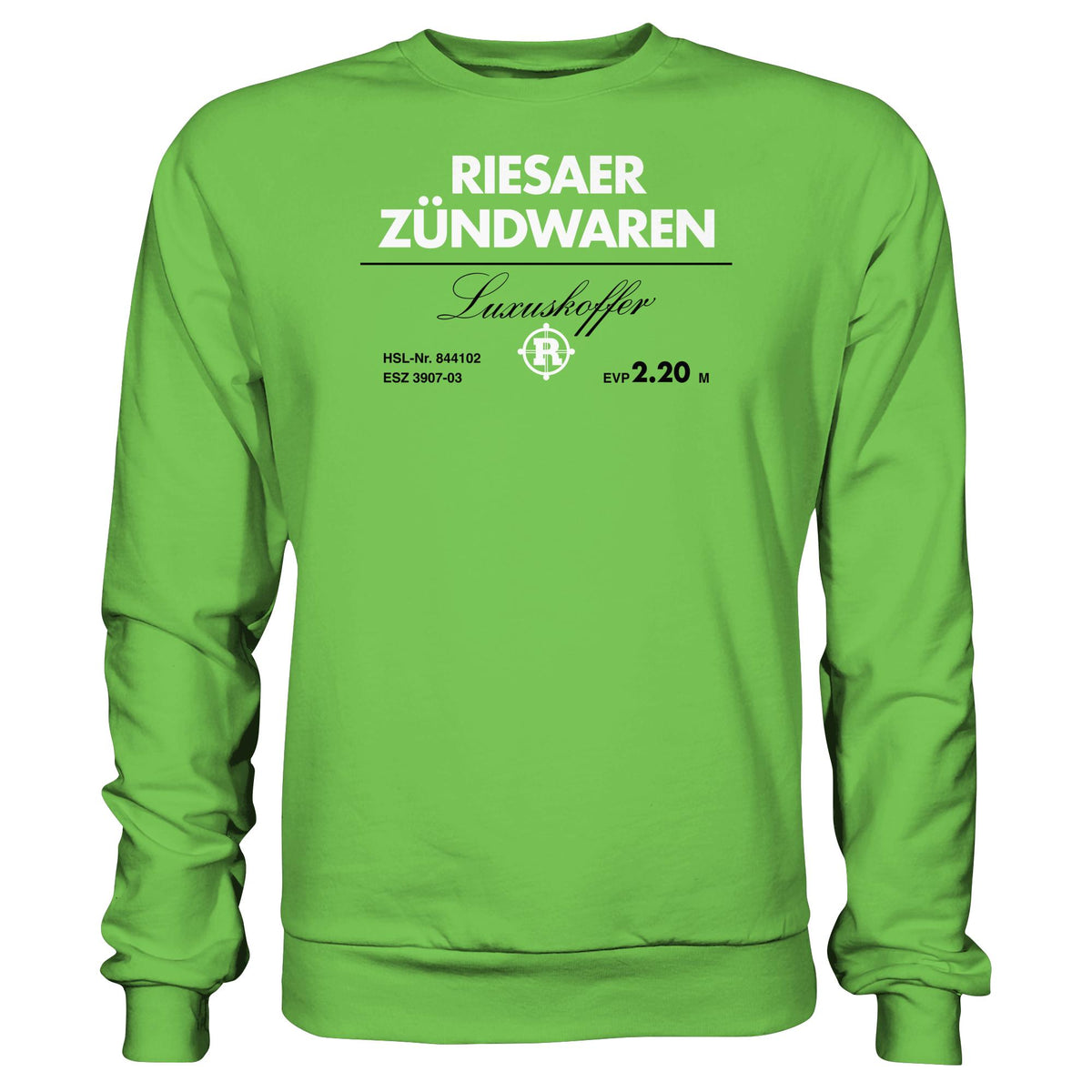 RIESAER ZÜNDWAREN LUXUSKOFFER • DDR Ostalgie Pullover Unisex