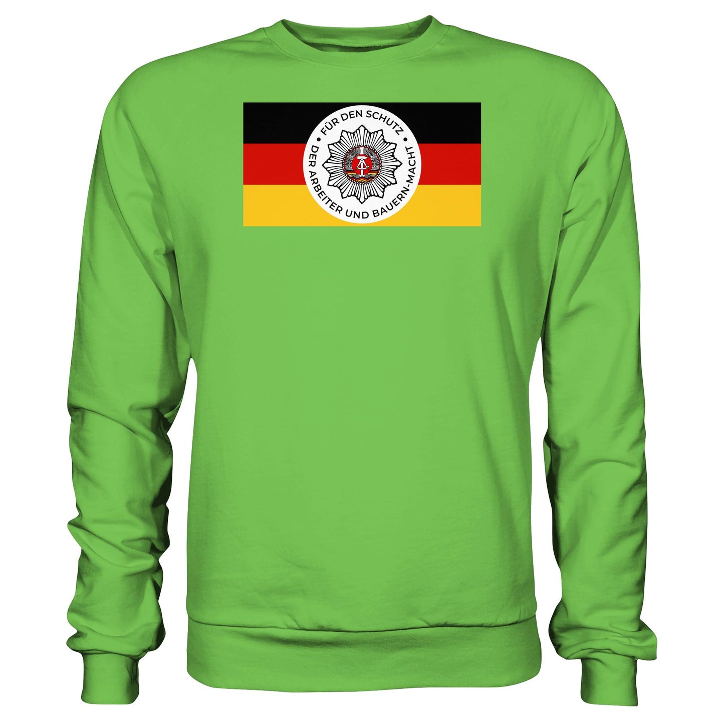 DDR Ostalgie Pullover Unisex • NVA - FÜR DEN SCHUTZ DER ARBEITER- UND BAUERNMACHT (ORIGINAL BANDEROLE)