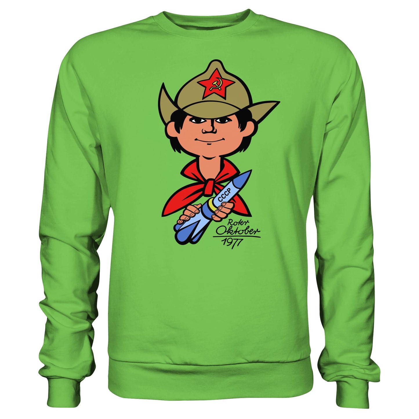 DDR Ostalgie Pullover Unisex • ROTER OKTOBER 1917 (ORIGINAL NICKI-MOTIV)