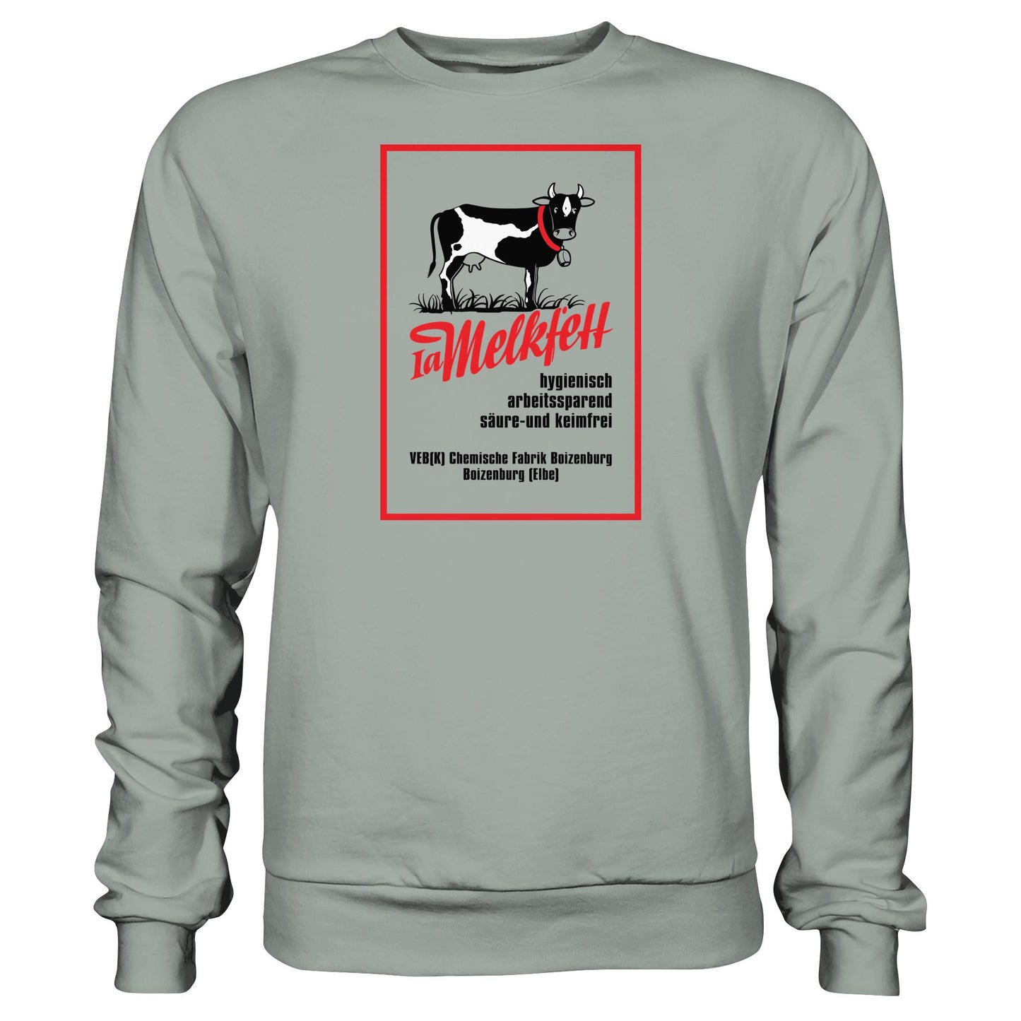 DDR Ostalgie Pullover Unisex • 1A MELKFETT - VEB BOIZENBURG