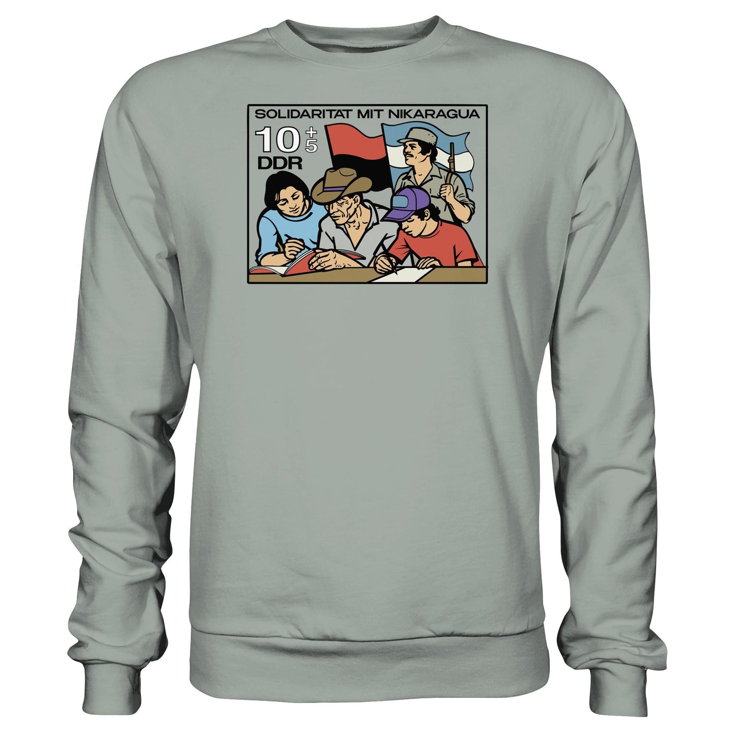 DDR Ostalgie Pullover Unisex • SOLIDARITÄT MIT NIKARAGUA (DDR-BRIEFMARKE)