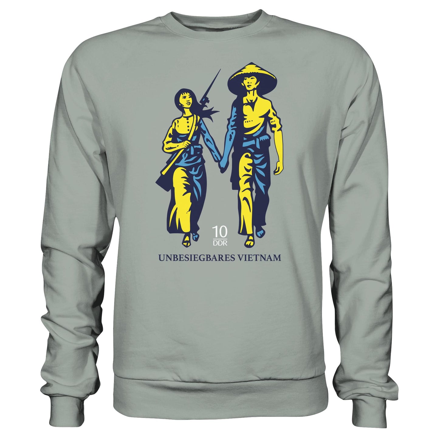 DDR Ostalgie Pullover Unisex • UNBESIEGBARES VIETNAM (ORIGINAL DDR-BRIEFMARKE)