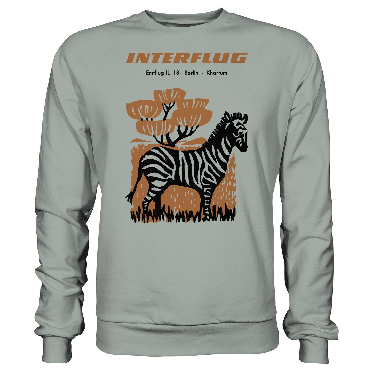 DDR Ostalgie Pullover Unisex • INTERFLUG BERLIN - KHARTUM (ORIGINAL SONDERSTEMPEL)