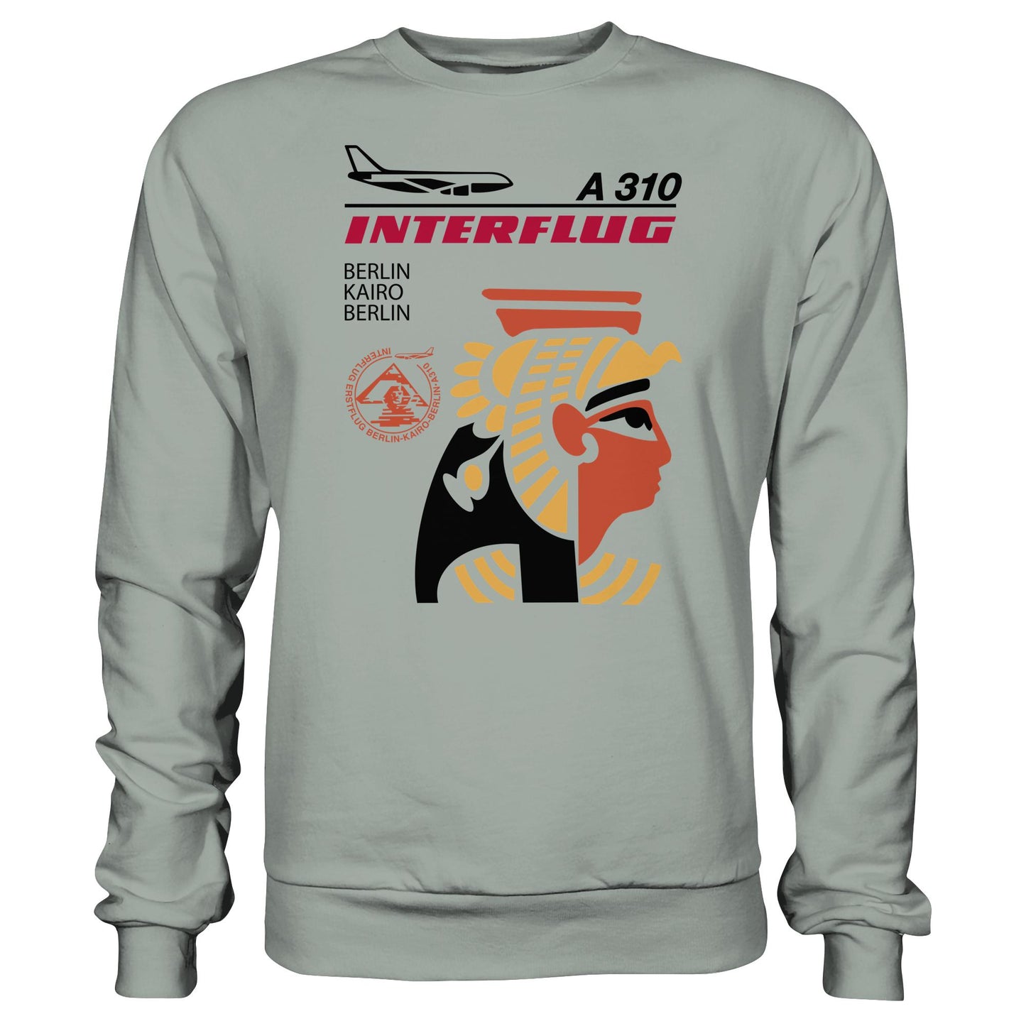 DDR Ostalgie Pullover Unisex • INTERFLUG BERLIN - KAIRO (ORIGINAL SONDERSTEMPEL)
