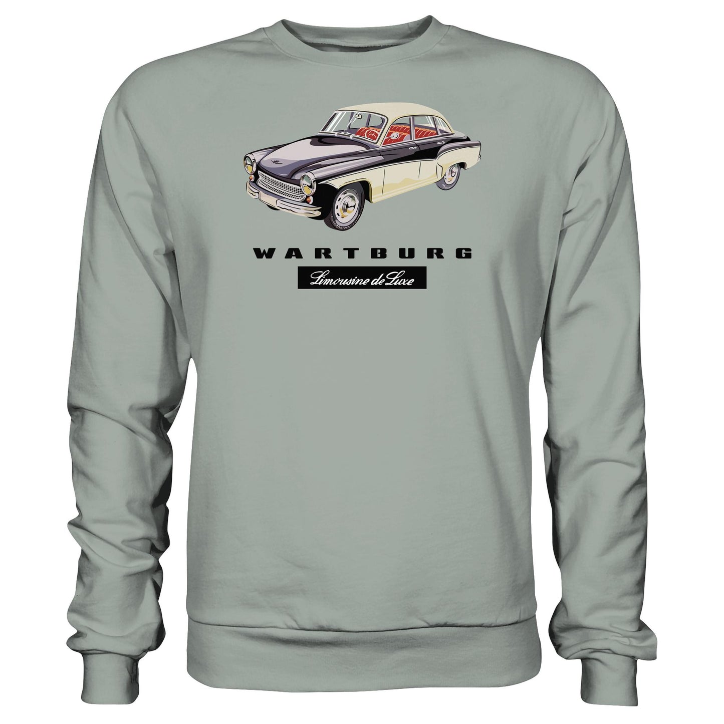DDR Ostalgie Pullover Unisex • WARTBURG - LIMOUSINE DE LUXE (ORIGINAL WERBUNG)