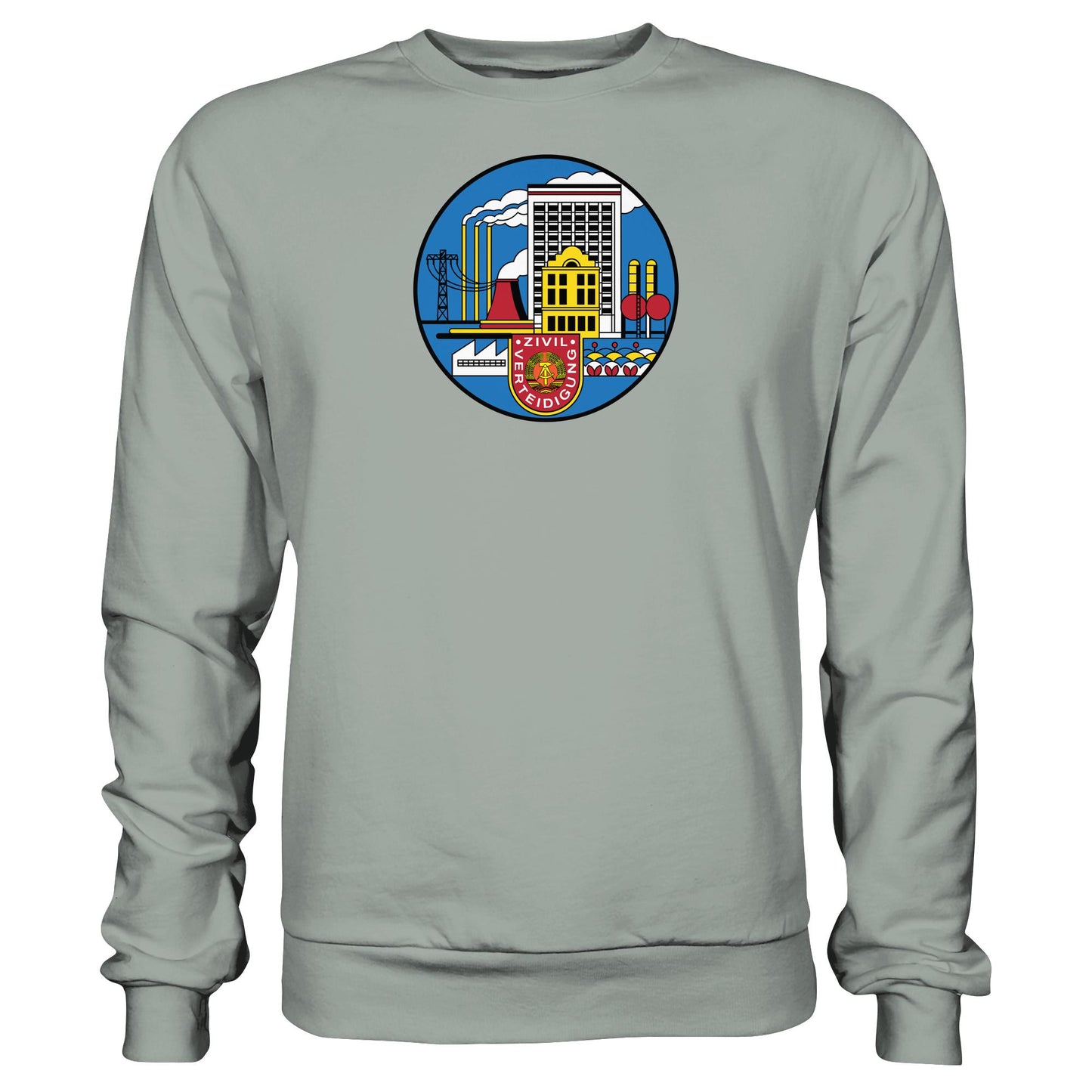 DDR Ostalgie Pullover Unisex • DDR ZIVILVERTEIDIGUNG (ORIGINAL GLAS-DESIGN)