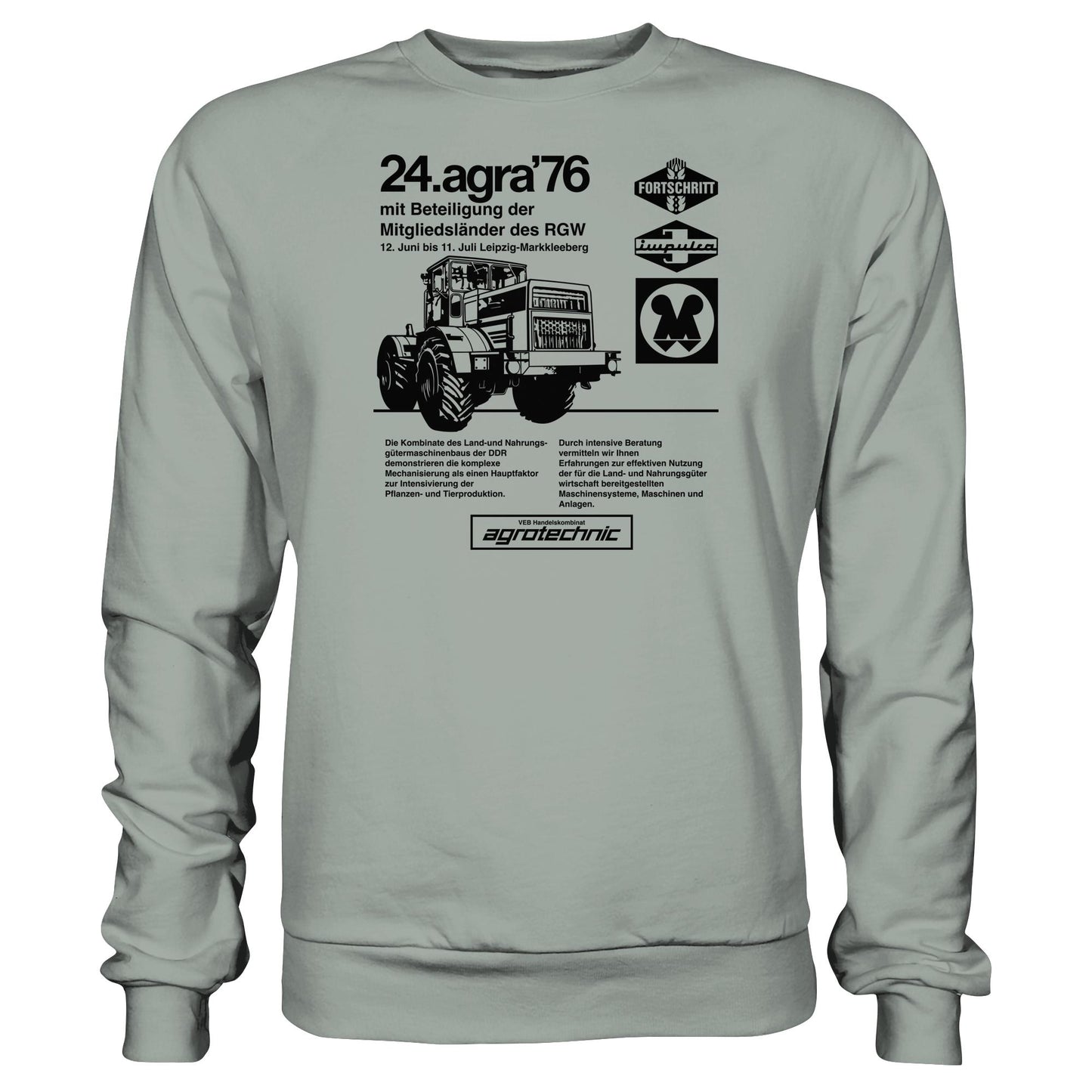 DDR Ostalgie Pullover Unisex • AGRA 1976, LEIPZIG-MARKKLEEBERG