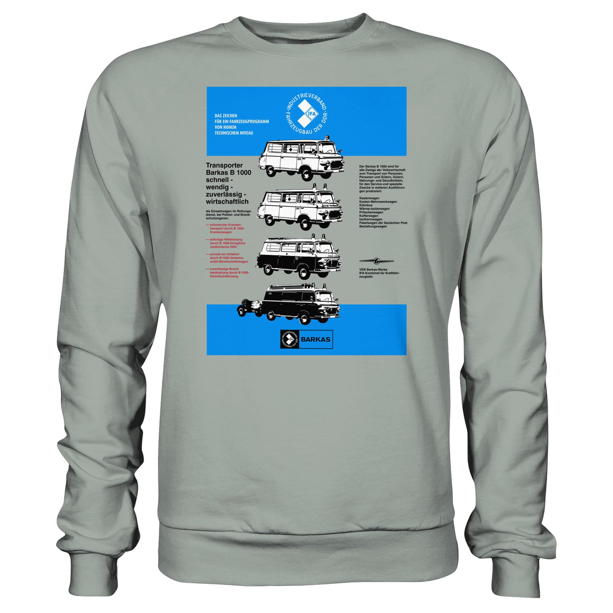 DDR Ostalgie Pullover Unisex • IFA BARKAS B 1000 (ORIGINAL-PLAKAT)