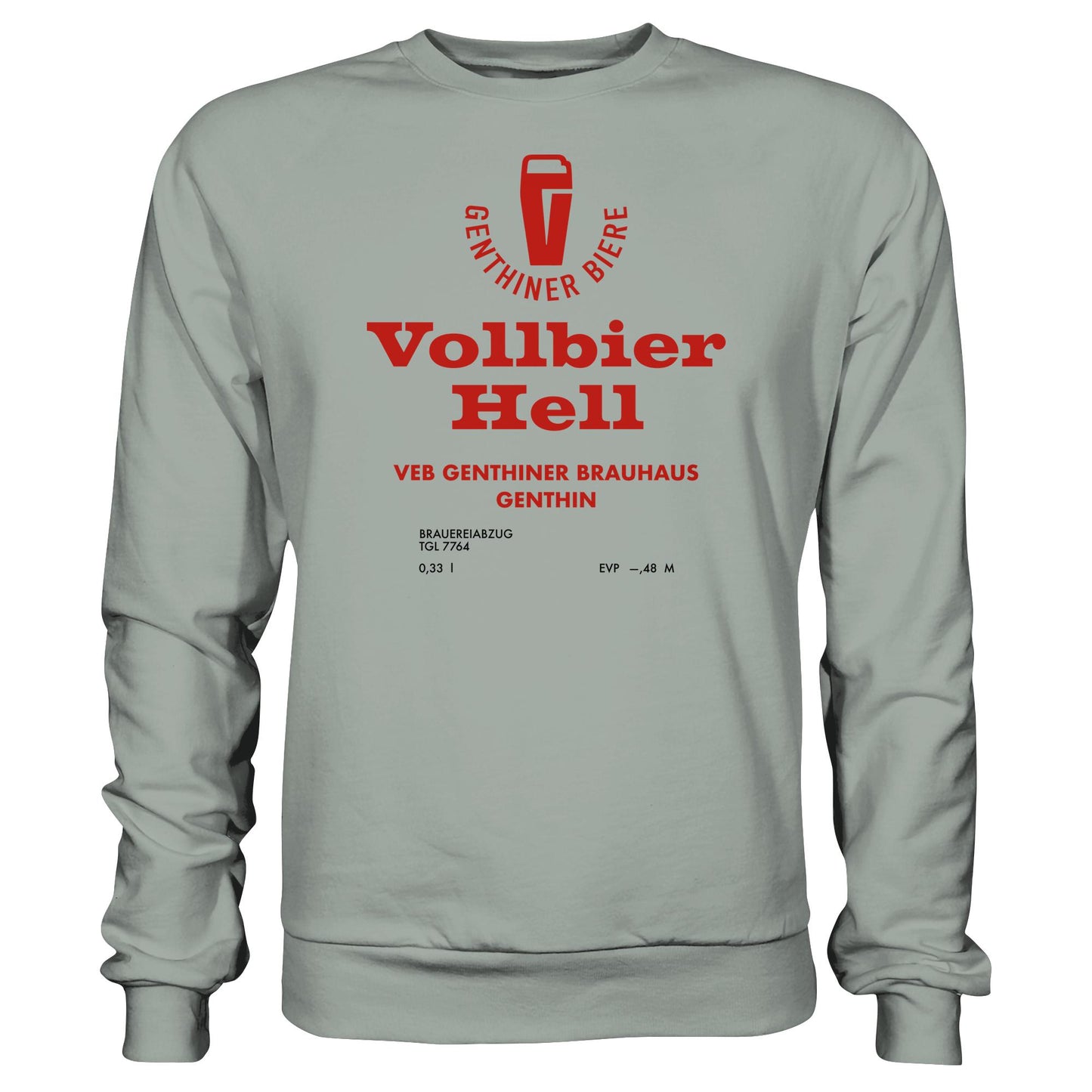 DDR Ostalgie Pullover Unisex • VEB GENTHINER BRAUHAUS
