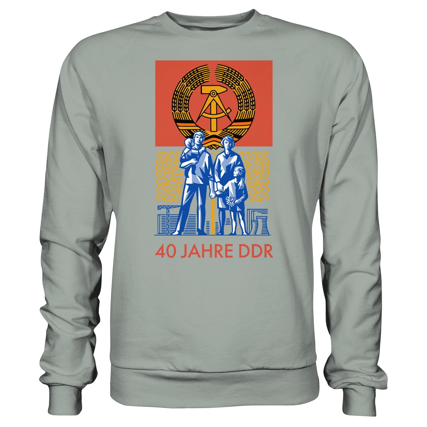 DDR Ostalgie Pullover Unisex • 40 JAHRE DDR (BRIEFMARKE)