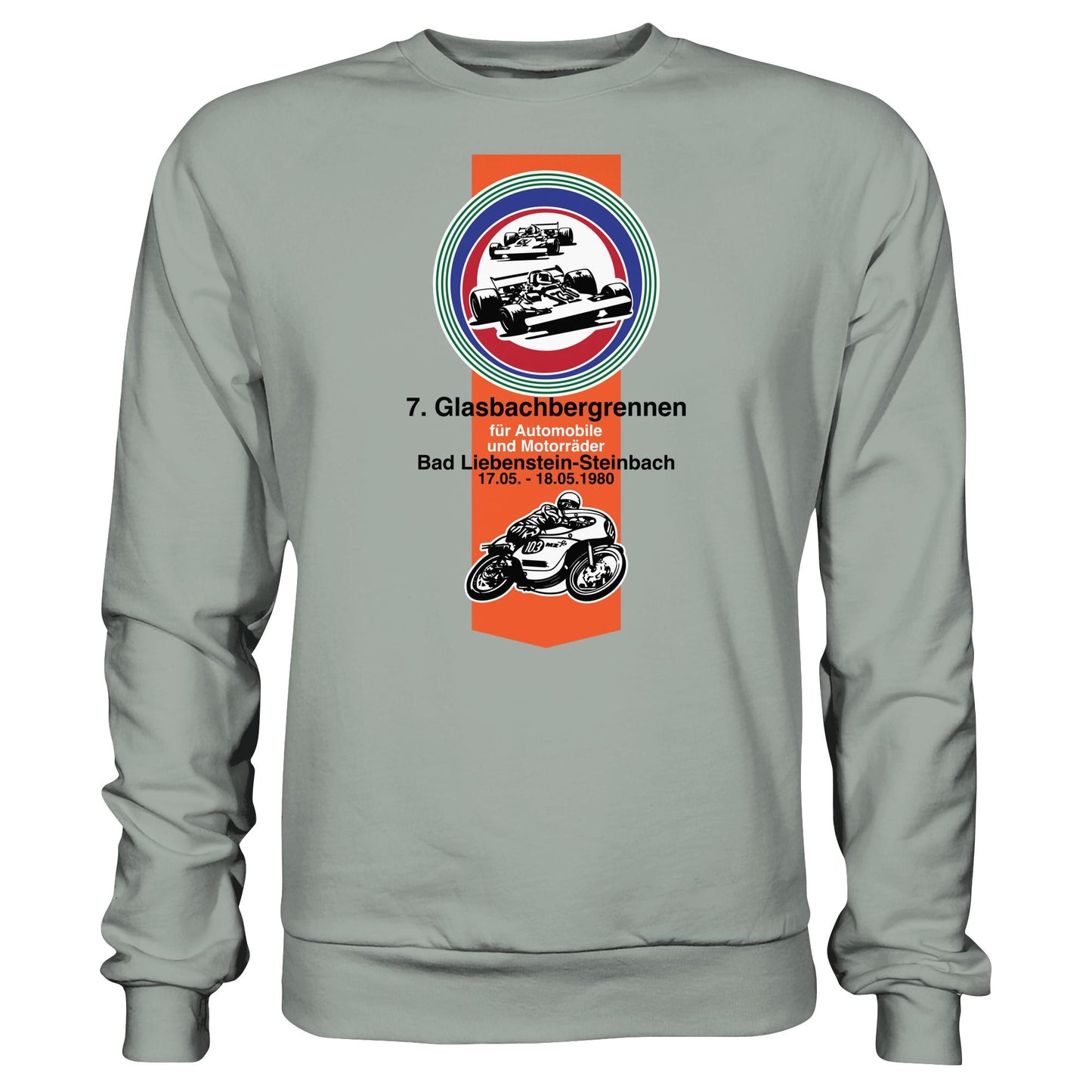 DDR Ostalgie Pullover Unisex • GLASBACHBERGRENNEN BAD LIEBENSTEIN (ORIGINAL WIMPEL)