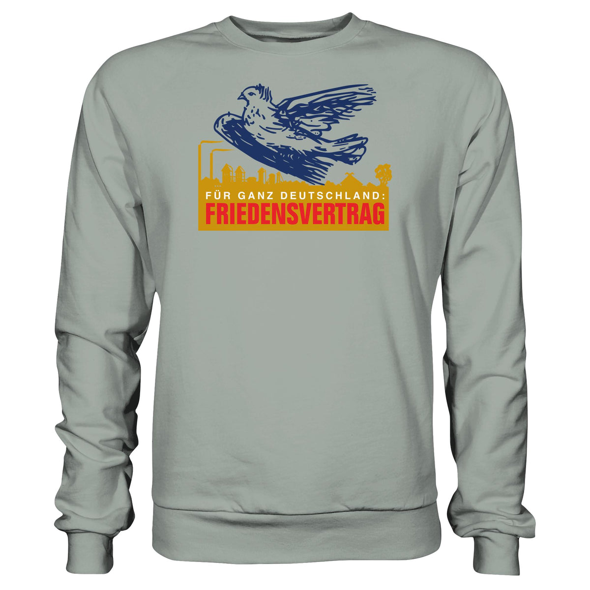 DDR Ostalgie Pullover Unisex • FRIEDENSVERTRAG FÜR GANZ DEUTSCHLAND (ORIGINAL-PIN)