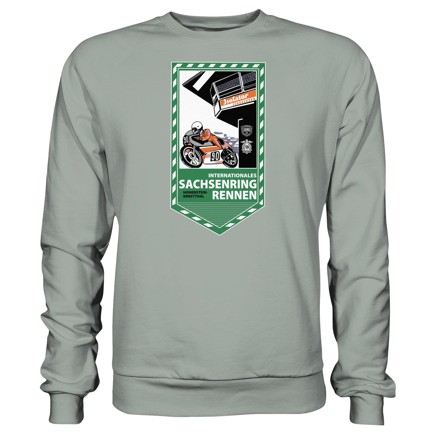 DDR Ostalgie Pullover Unisex • SACHSENRING-RENNEN ZWICKAU 1990 (ORIGINAL-WIMPEL)