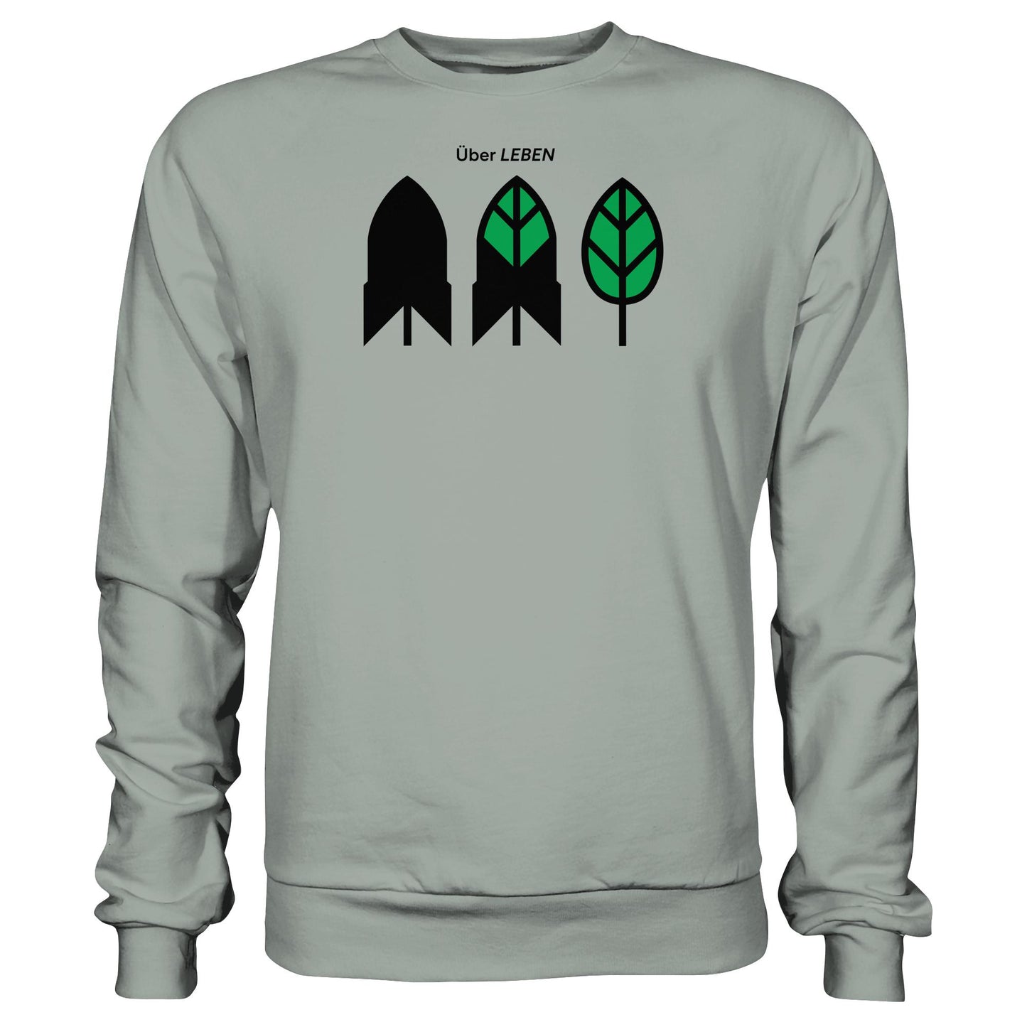 DDR Ostalgie Pullover Unisex • ÜBER LEBEN (ORIGINAL FRIEDENS-PLAKAT)