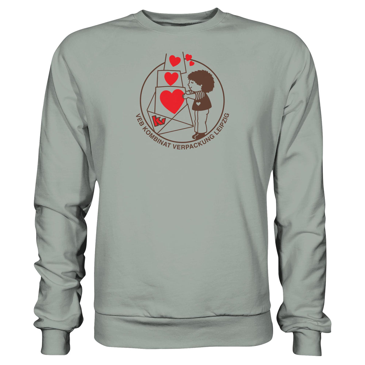 DDR Ostalgie Pullover Unisex • VEB KOMBINAT VERPACKUNG LEIPZIG