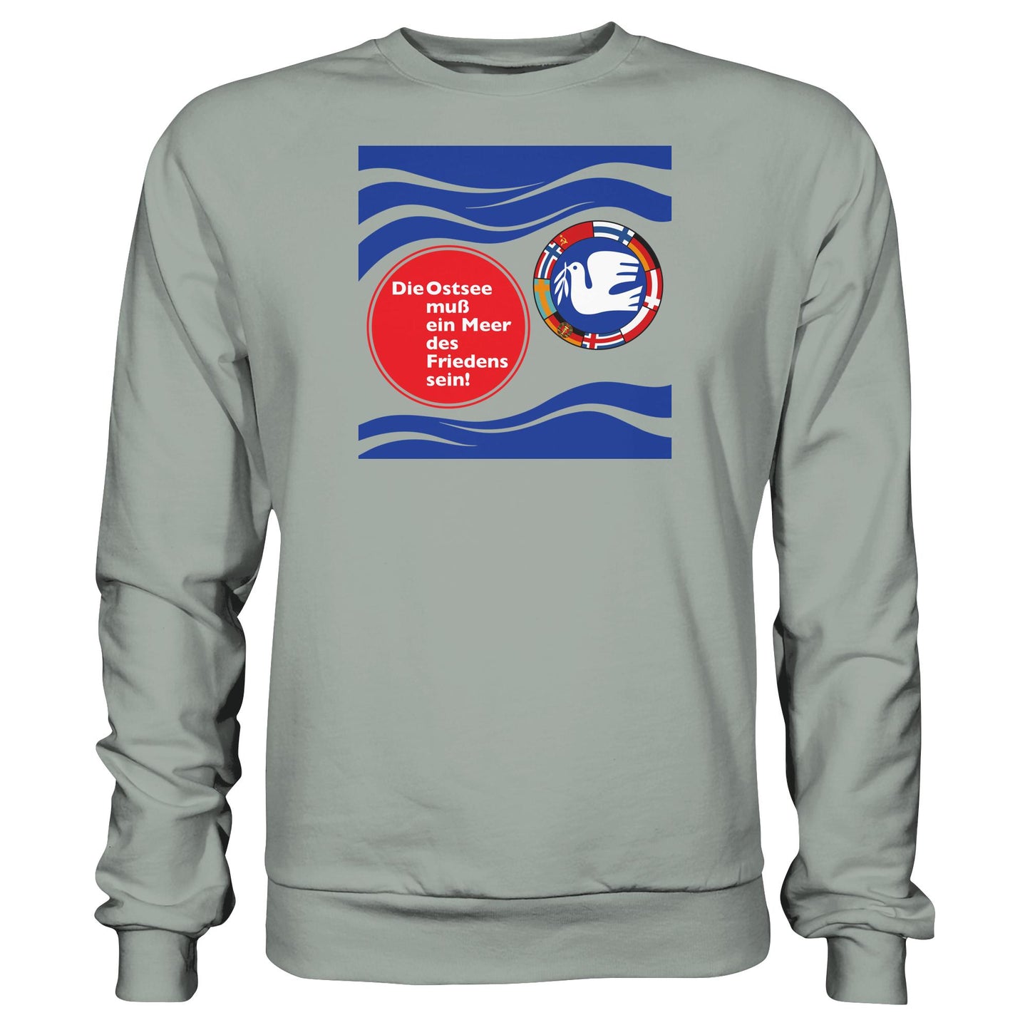 DDR Ostalgie Pullover Unisex • DIE OSTSEE MUSS EIN MEER DES FRIEDENS SEIN (ORIGINAL BANNER)