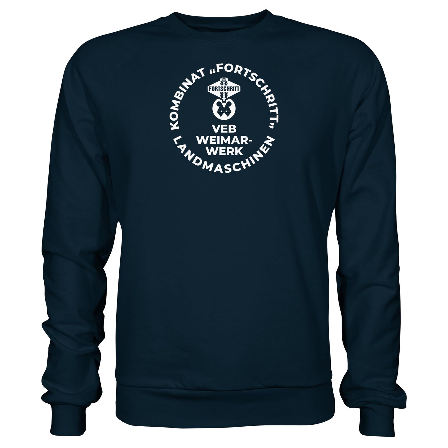 DDR Ostalgie Pullover Unisex • VEB KOMBINAT FORTSCHRITT WEIMAR LANDMASCHINEN