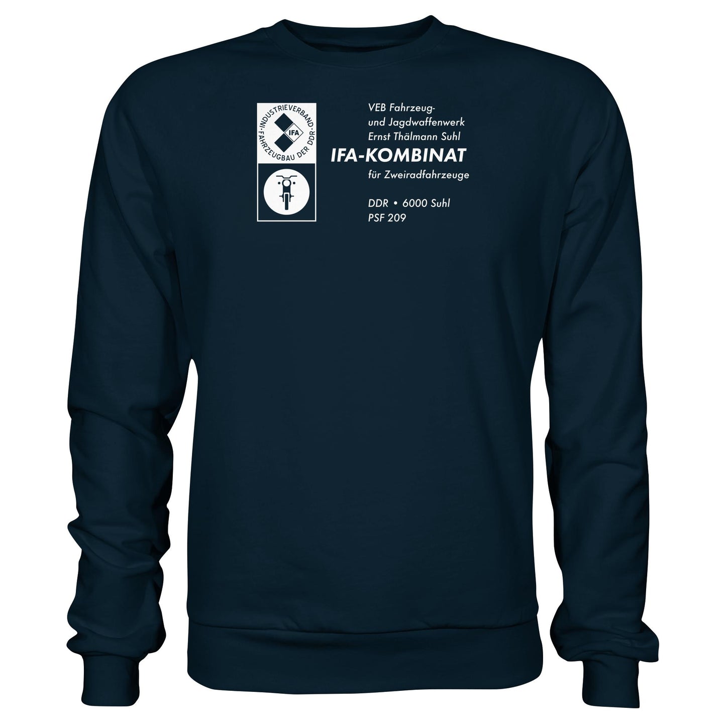 DDR Ostalgie Pullover Unisex • VEB FAHRZEUG- UND JAGDWAFFENWERK ERNST THÄLMANN SUHL