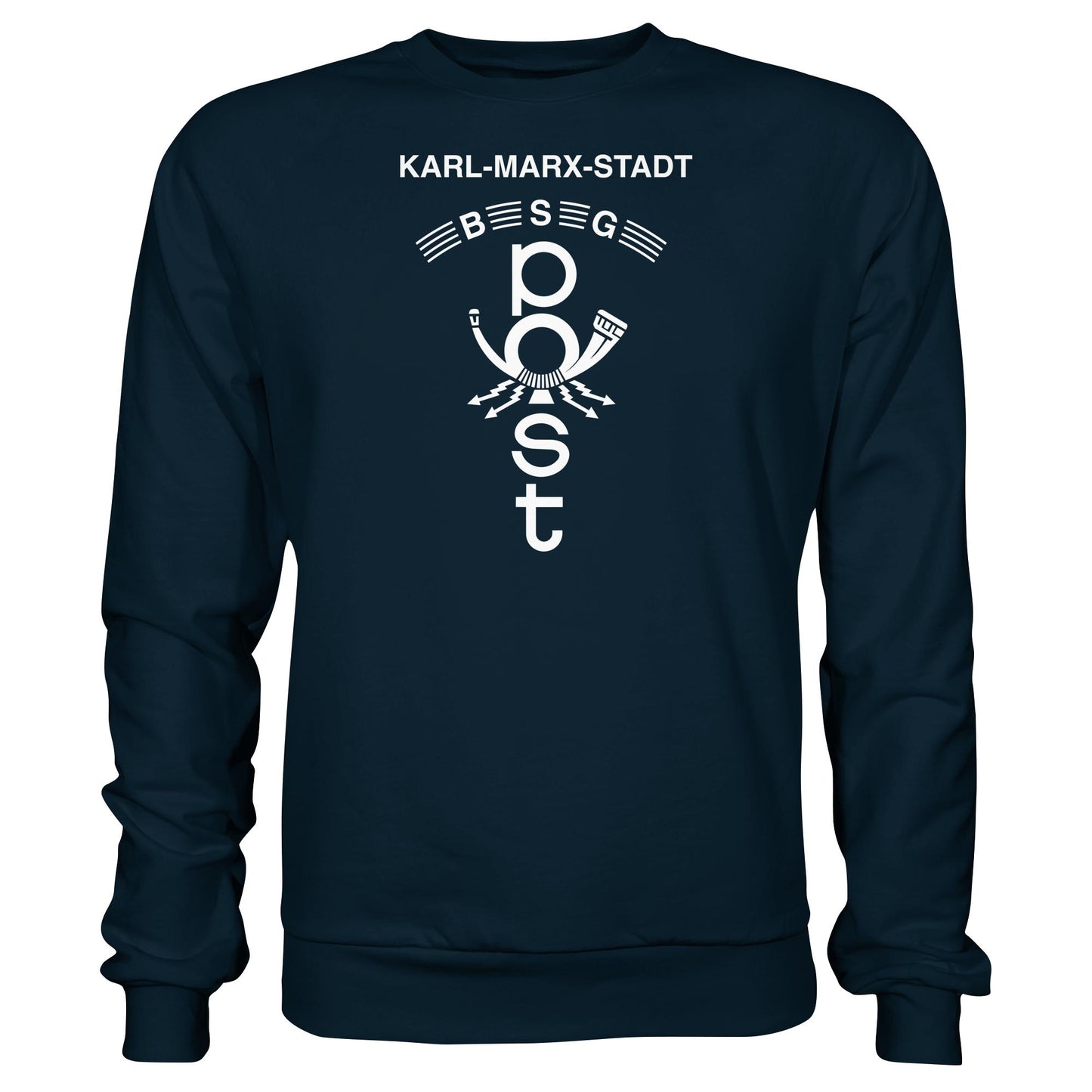 DDR Ostalgie Pullover Unisex • BSG POST KARL-MARX-STADT (ORIGINAL WIMPEL)