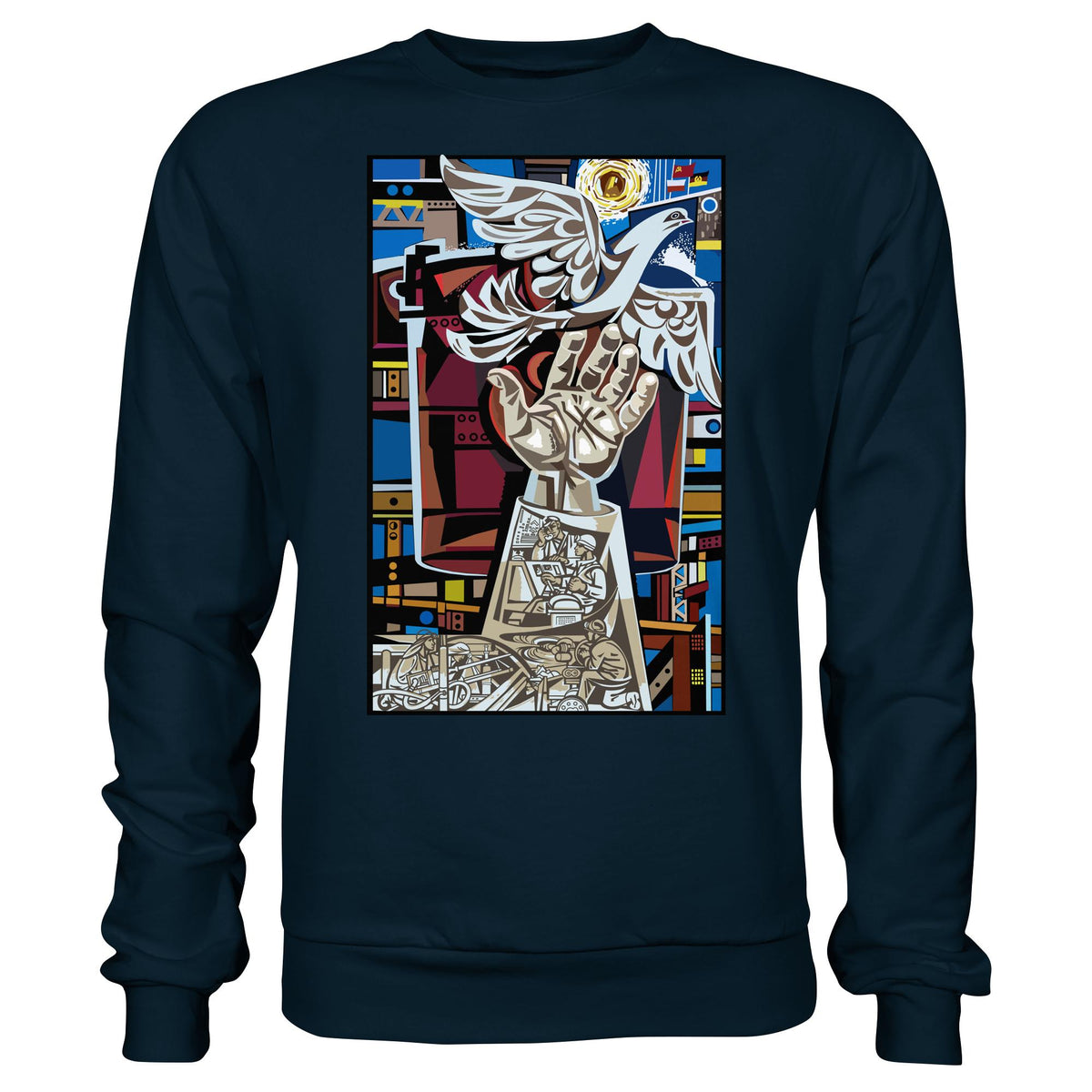 DDR Ostalgie Kapuze / Hoodie Unisex • WALTER WOMACKA - MOSAIK MAGISTRALE EISENHÜTTENSTADT (1965)