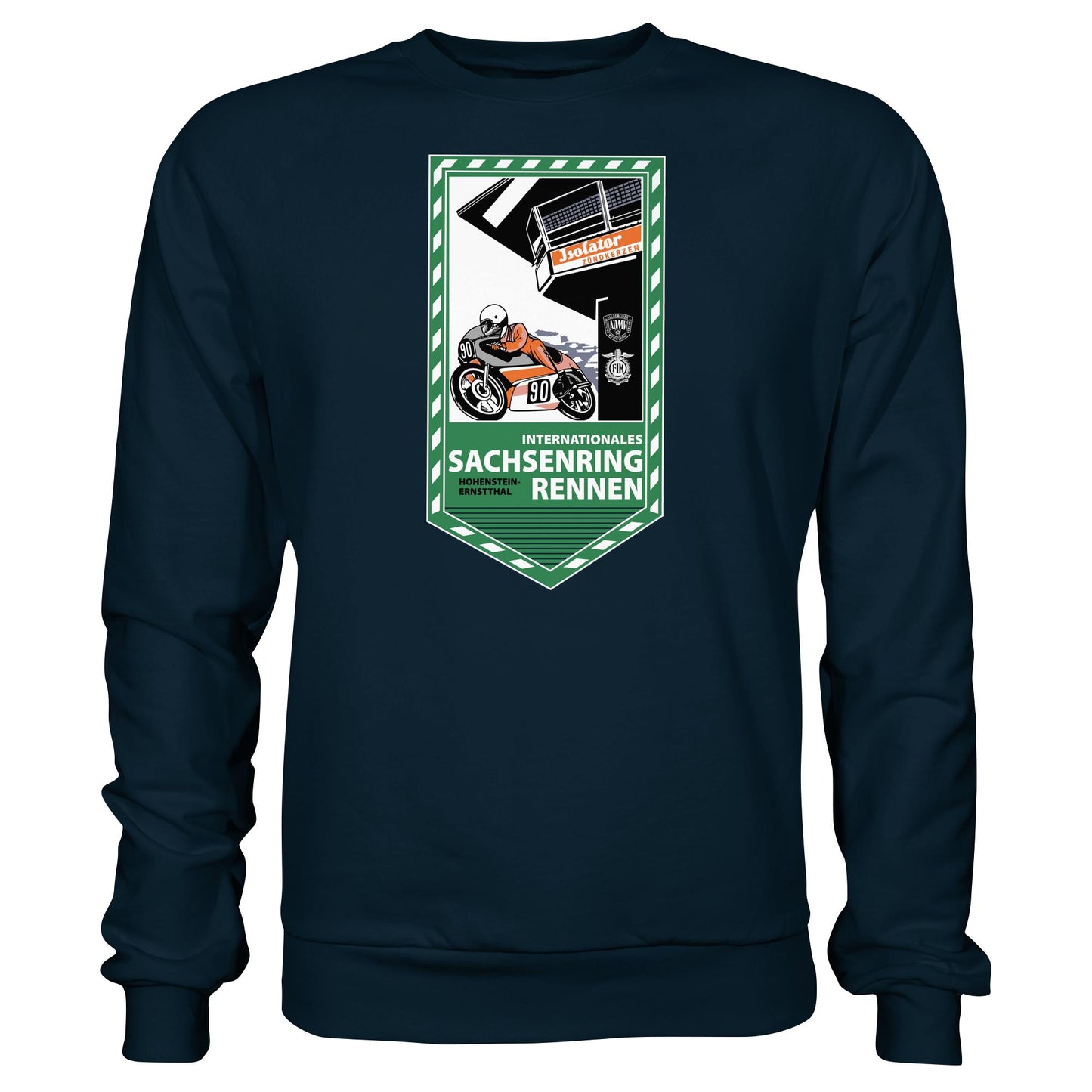 DDR Ostalgie Pullover Unisex • SACHSENRING-RENNEN ZWICKAU 1990 (ORIGINAL-WIMPEL)