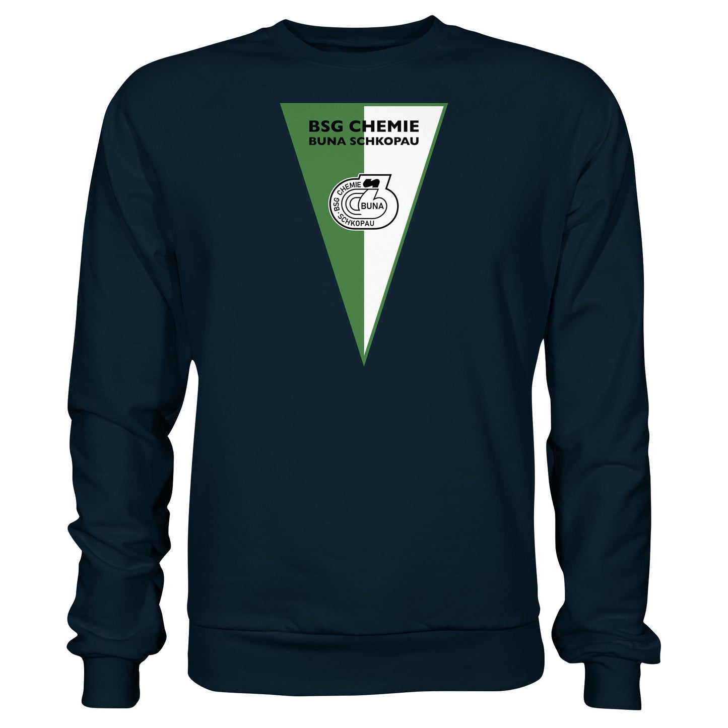 DDR Ostalgie Pullover Unisex • BSG CHEMIE BUNA SCHKOPAU (ORIGINALWIMPEL)