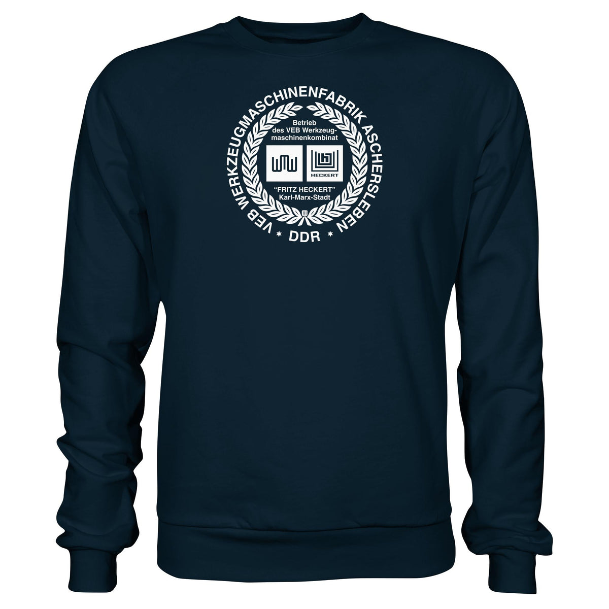 DDR Ostalgie Pullover Unisex • VEB WERKZEUGMASCHINENKOMBINAT FRITZ HECKERT - ASCHERSLEBEN