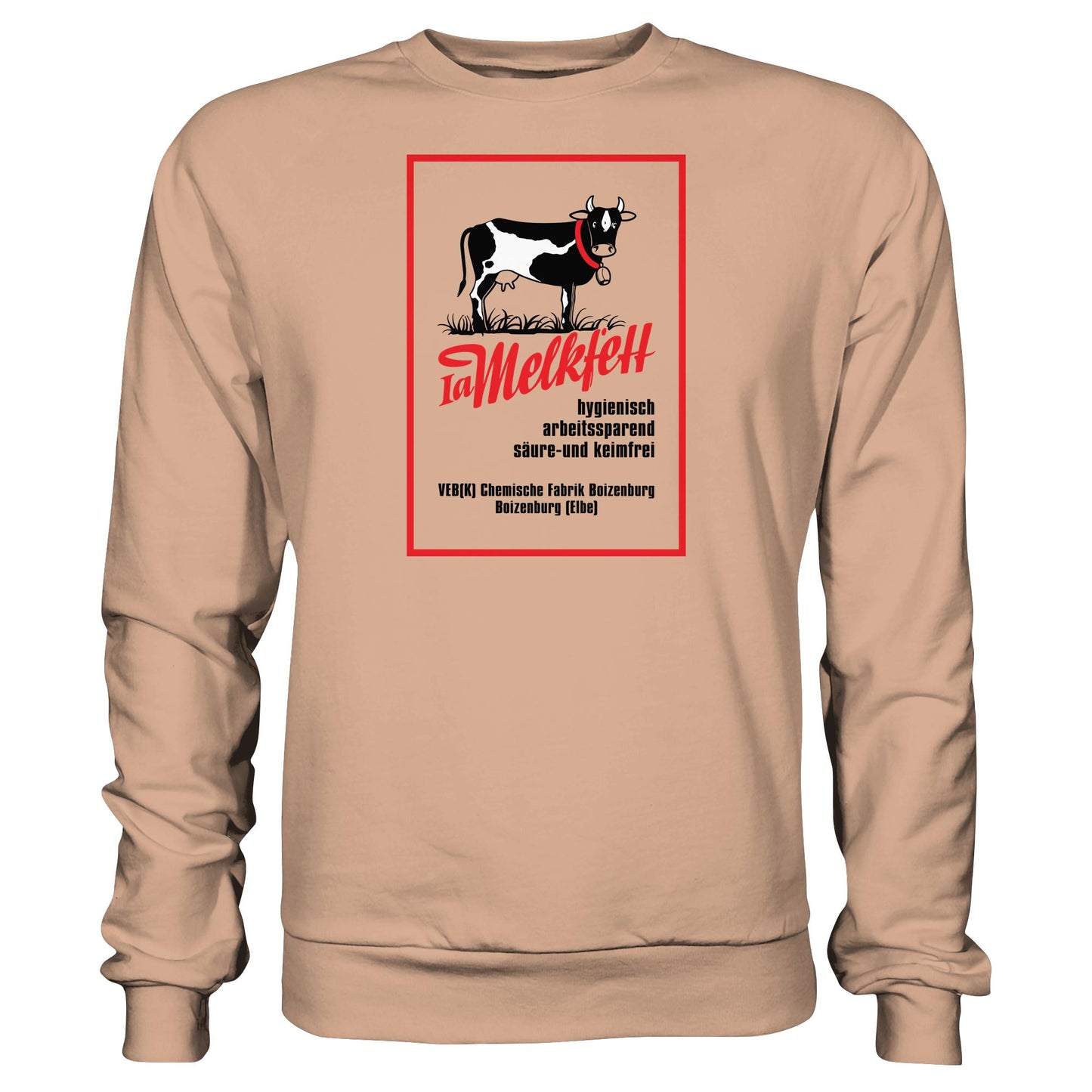 DDR Ostalgie Pullover Unisex • 1A MELKFETT - VEB BOIZENBURG