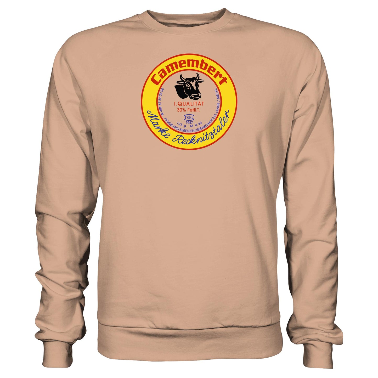 DDR Ostalgie Pullover Unisex • RECKNITZTALER CAMEMBERT - MOLKEREIGENOSSENSCHAFT LAAGE
