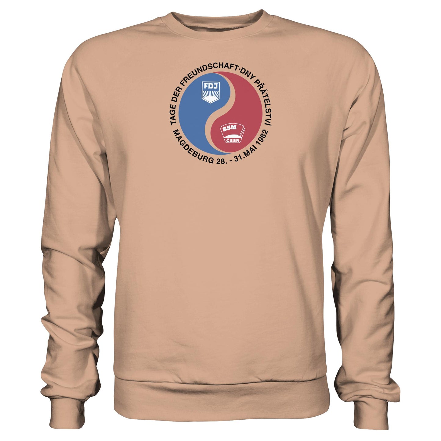 DDR Ostalgie Pullover Unisex • TAG DER FREUNDSCHAFT MAGDEBURG 1982 DDR-CSSR
