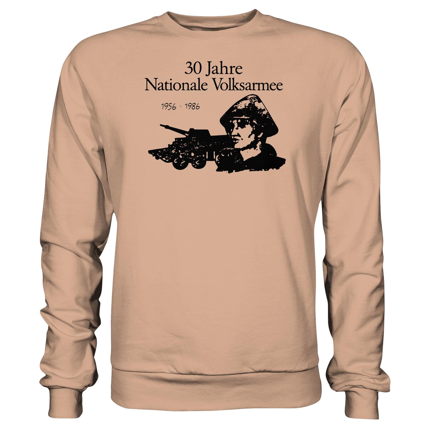 DDR Ostalgie Pullover Unisex • 30 JAHRE NATIONALE VOLKSARMEE (ORIGINAL BRIEFMARKE)