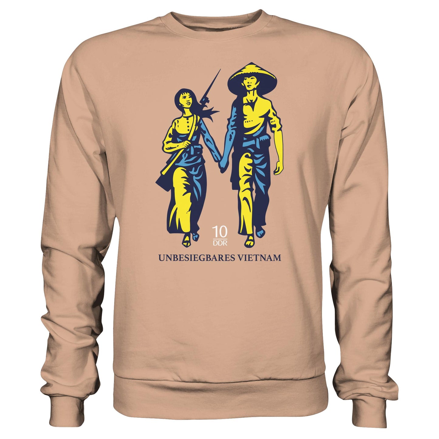 DDR Ostalgie Pullover Unisex • UNBESIEGBARES VIETNAM (ORIGINAL DDR-BRIEFMARKE)