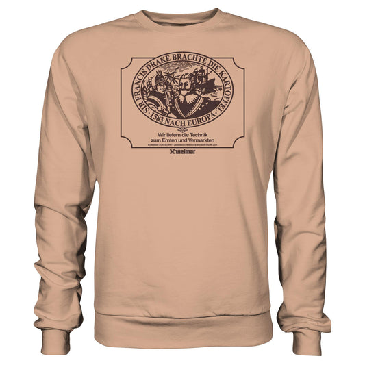 DDR Ostalgie Pullover Unisex • FRANCIS DRAKE BRACHTE DIE KARTOFFEL - KOMBINAT FORTSCHRITT WEIMAR