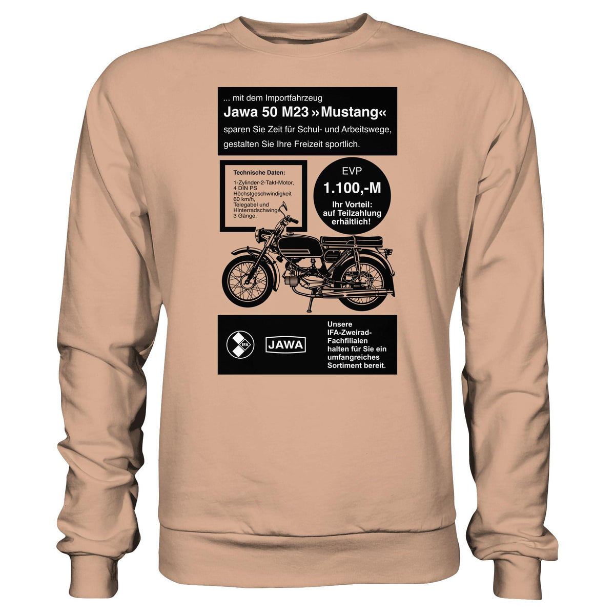 DDR Ostalgie Pullover Unisex • JAWA 50 M23 (ORIGINAL-PLAKAT)