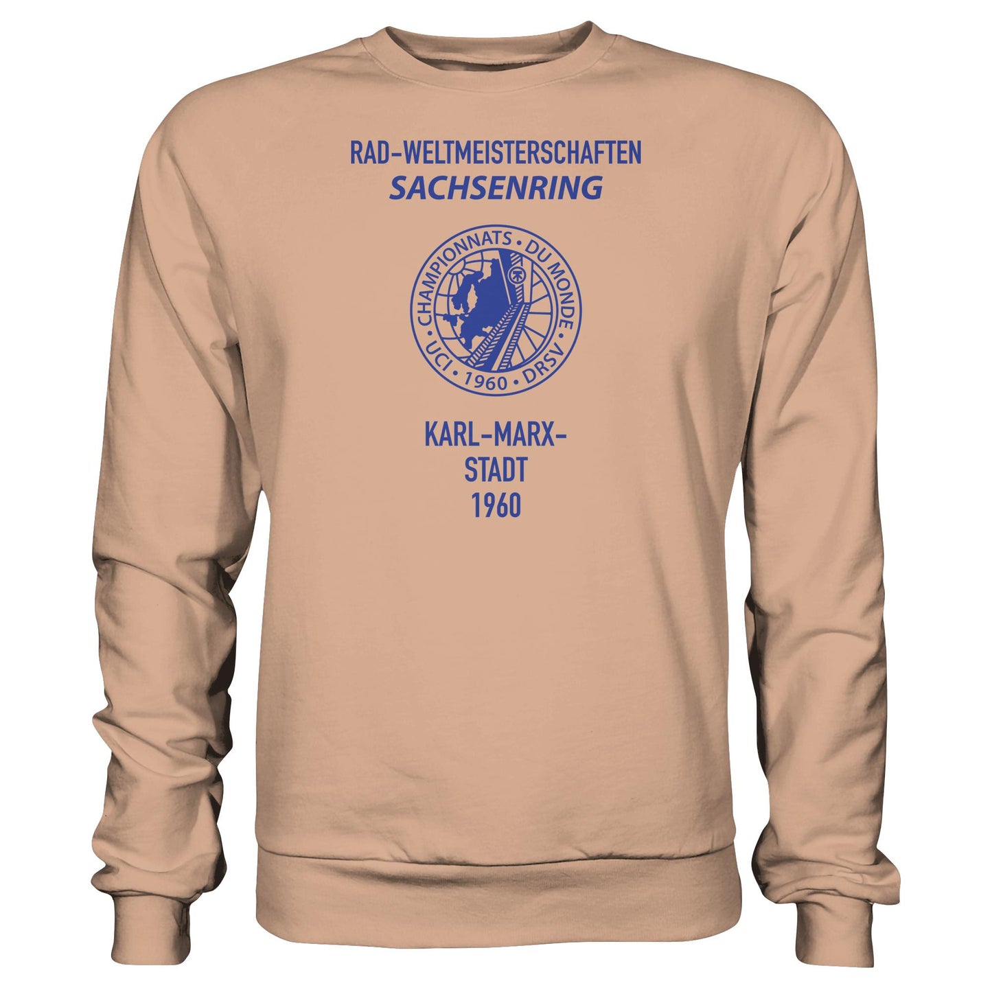 DDR Ostalgie Pullover Unisex •  RADWELTMEISTERSCHAFTEN SACHSENRING, KARL-MARX-STADT 1960