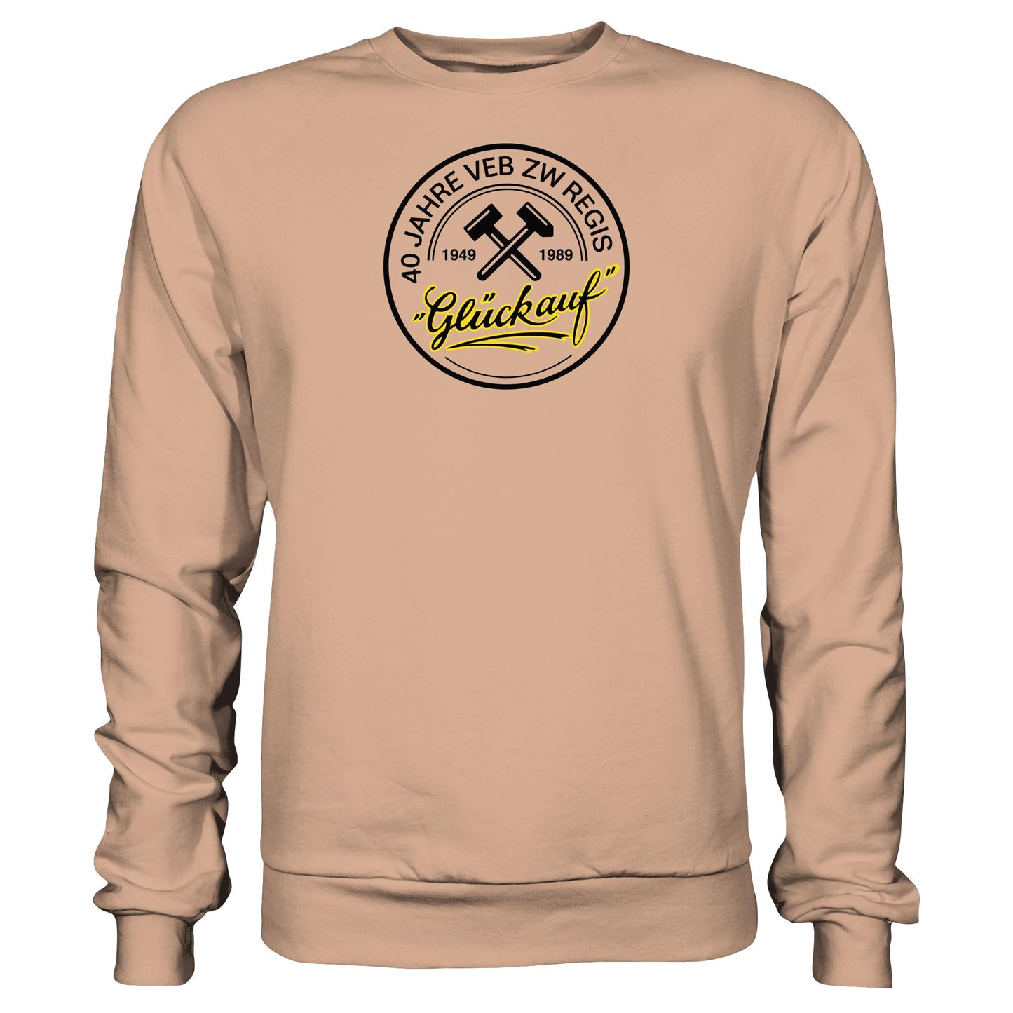 DDR Ostalgie Pullover Unisex • 40 JAHRE VEB ZW REGIS - GLÜCK AUF