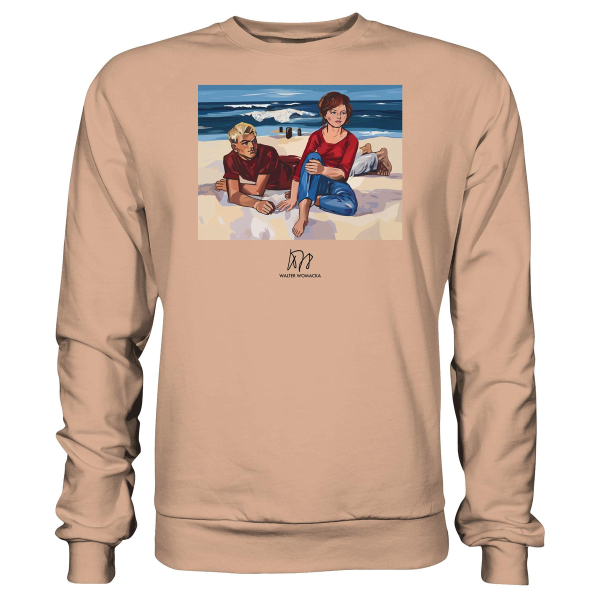 DDR Ostalgie Pullover Unisex • WALTER WOMACKA - AM STRAND (1962)